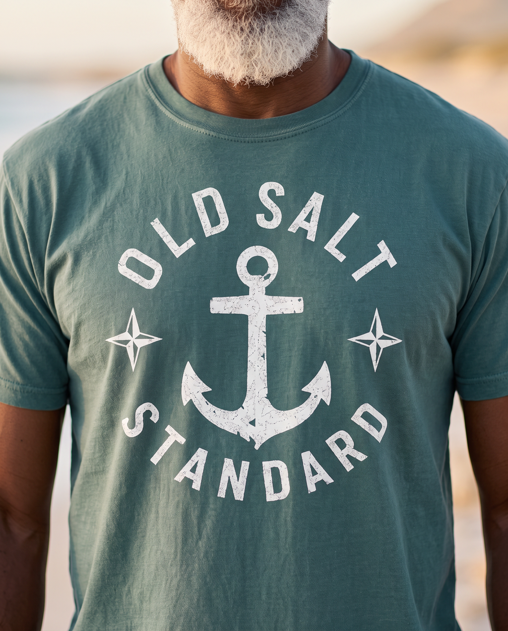 Vintage Coastal Graphic Tee | Old Salt Standard - Light | Retro Beach T-Shirt | Ocean Lover Gift | Comfort Colors Tee
