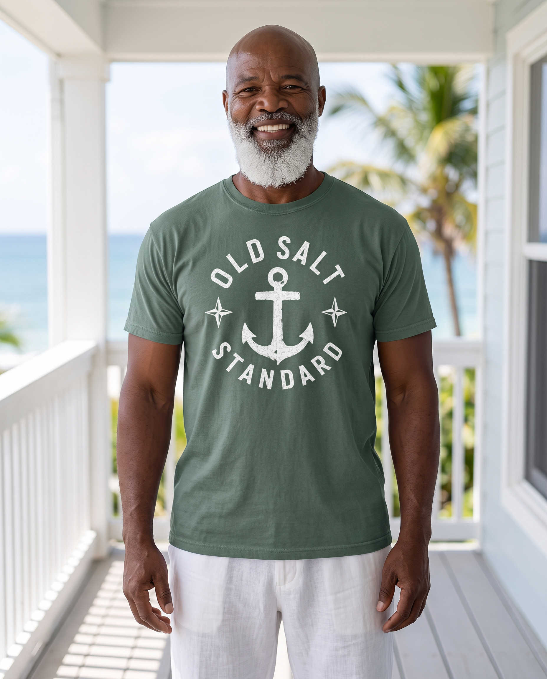 Vintage Coastal Graphic Tee | Old Salt Standard - Light | Retro Beach T-Shirt | Ocean Lover Gift | Comfort Colors Tee